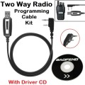 USB Programming Cable plus CD For Two-Way Walkie Talkie Radios / Transceivers. Collections allowed.