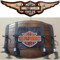 Harley Davidson Flat Barrel Liquor Dispensers with 4 Sets of Optics. Brand New. Collections Allowed.
