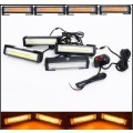 Amber Orange Yellow 4in1 Vehicle COB LED Strobe Flash Light Kit. Collections are allowed.