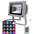 RGB LED MultiColour Floodlight: 10W 220V with IR Remote Control. Collections are allowed.