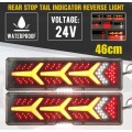 24V LED Truck / Trailer Tail Lights With Arrows. Complete Set of Two. Collections are allowed.