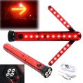 Warning Traffic Wand Flash Strobe Light, Magnetic, Unfolding Rotating Blades. Collections Allowed