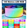 LED Strip Lights 100m MultiColour RGB LED Strip Light 220V + Remote Control Kit. Collections Allowed
