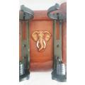 Riempie (2 Elephant Heads) with 3 Optics Liquor Dispensers. Collections are allowed.