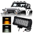 Dual Colour White and Amber 72W LED Light Bar with Multiple Flashing Modes. Collections Are Allowed.