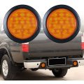 Pair Of LED Tail / Stop / Brake Lights: Round 12V ~ 24V AMBER / ORANGE. Collections Are Allowed.
