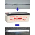 LED Tube Light: 12V Emergency, Cabinet etc Lamp With ON/OFF Switch. Collections Are Allowed.