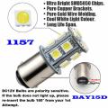 Cool White 1157/BAY15D 8W 440lm 13xSMD5050 LED Light Bulb, DC9~32V. Collections Are Allowed.