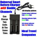 Universal and Smart Battery Chargers with Adjustable Double Channels. Collections Are Allowed.