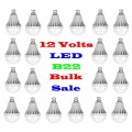 BULK SALE: 100x LED Light Bulbs 3W LED 12V B22.Can Be Powered By A 12V Battery. Collections Allowed