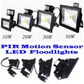 LED Motion Sensor Floodlights: 50W PIR Motion Sensor 220V AC in Cool White. Collections Are Allowed.