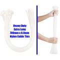 10pcs Giant 700mm Long, 8.8mm Wide Heavy Duty Nylon Cable Zip Ties White Colour. Collections Allowed