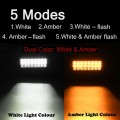 Construction Vehicle 72W LED Light Bar Dual Colour White + Amber Flashing Modes. Collections Allowed