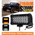 Construction Vehicle 72W LED Light Bar Dual Colour White + Amber Flashing Modes. Collections Allowed