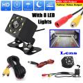 Mini Waterproof Parking Assistance 8LED Reversing Backup Wide Angle HD Camera. Collections Allowed.