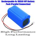 Rechargeable 18650 Battery Pack 3.7V 4-Cells (4P Pack). Light Duty Applications. Collections Allowed