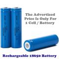Rechargeable 18650 Batteries For LED Torches & Other Light Duty Applications. Collections Allowed.