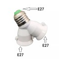 E27 to 2x E27 Light Bulb Socket Splitters / Adapters / Converters. Collections Are Allowed.
