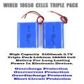 Rechargeable 18650 Battery Triple Pack 3.7V 3-Cells. Light Duty Applications. Collections Allowed.
