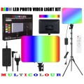 Professional Video & Photo MultiColour RGB-W Remote Controlled LED Light Kit. Collections Allowed.