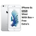 iPhone 6s - 64GB - Silver - With Box - As New Condition with Extra's
