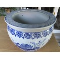 Large Oriental blue and white planter