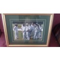 0RGINAL SHAUN POLLOCK PICTURE WITH SIGNATURE FRAME IN EXSPENSIVE FRAME