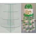 4 Tier Glass Cupcake Stand (PLEASE READ BELOW BEFORE ORDERING)