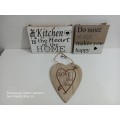 3 Piece Wooden Hanging Plaque Set | Inspirational Script Hanging Plaque For Your Home!