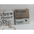 3 Piece Wooden Hanging Plaque Set | Inspirational Script Hanging Plaque For Your Home!
