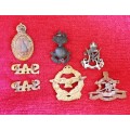 Mixed South African Military Badges (some without pins lugs and 1 re-lugged) Please see photos