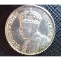 1934 Mauritius Quarter Rupee .916 Sterling Silver 19mm diameter .VERY COLLECTABLE