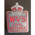 WWII Women`s Voluntary Service for Civil Defence Badge SCARCE