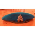 SADF Finance Corps Beret with badge an balkie. Excellent condition