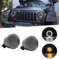 2  x Smoked Amber Front LED Turn Signal Light Assembly For 2007 ~ 2016 Jeep