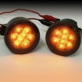 2  x Smoked Amber Front LED Turn Signal Light Assembly For 2007 ~ 2016 Jeep
