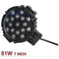 7inch 12-24V Black Round 51W LED OFFROAD SPOT LIGHT