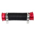 Universal 76mm (3") Multi Flexible Cold Air Intake Pipe Inlet Hose Tube - Red