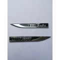 2 x Audi Emblems Badge 3D Car Sticker Side Metal Knife Type Fender For Audi
