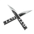 2 x GTI Emblems Badge 3D Car Sticker Side Metal Knife Type Fender For Vw