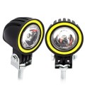 10W Round Led Work Light Spot Beam with Angel Eyes Car Driving Fog Lamp for Motorcycle Offroad ATV