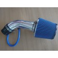 Blue 76mm Universal Performance Cold Air Intake Filter Alumimum Induction Pipe Hose System