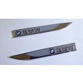 2 x Toyota Emblems Badge 3D Car Sticker Side Metal Knife Type Fender