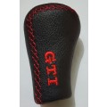 Universal Black PU Leather Manual Car Gear Shift Knob Handle Stick GTI