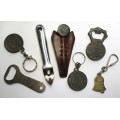 Cork screw / bottle opener / key chain, bar related items