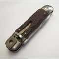 Rare Springer (Leverlock) knife - Rich. A. Herder - Solingen - D.B.G.M. - A Rosenthal -- Jigged Bone