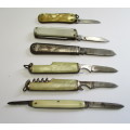Various vintage pocket knife lot - used.