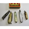 Miniature vintage pocket knife lot