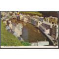 Vintage post card - Model Village Polperro -- Harvey Barton, England