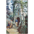 Vintage post card -- The Little Chapel, Les Vauxbelets, Guernsey. Valentine`s Post Card